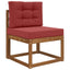 Udendørs Sofa Pude Polyester Vinrød 60 x 60 cm