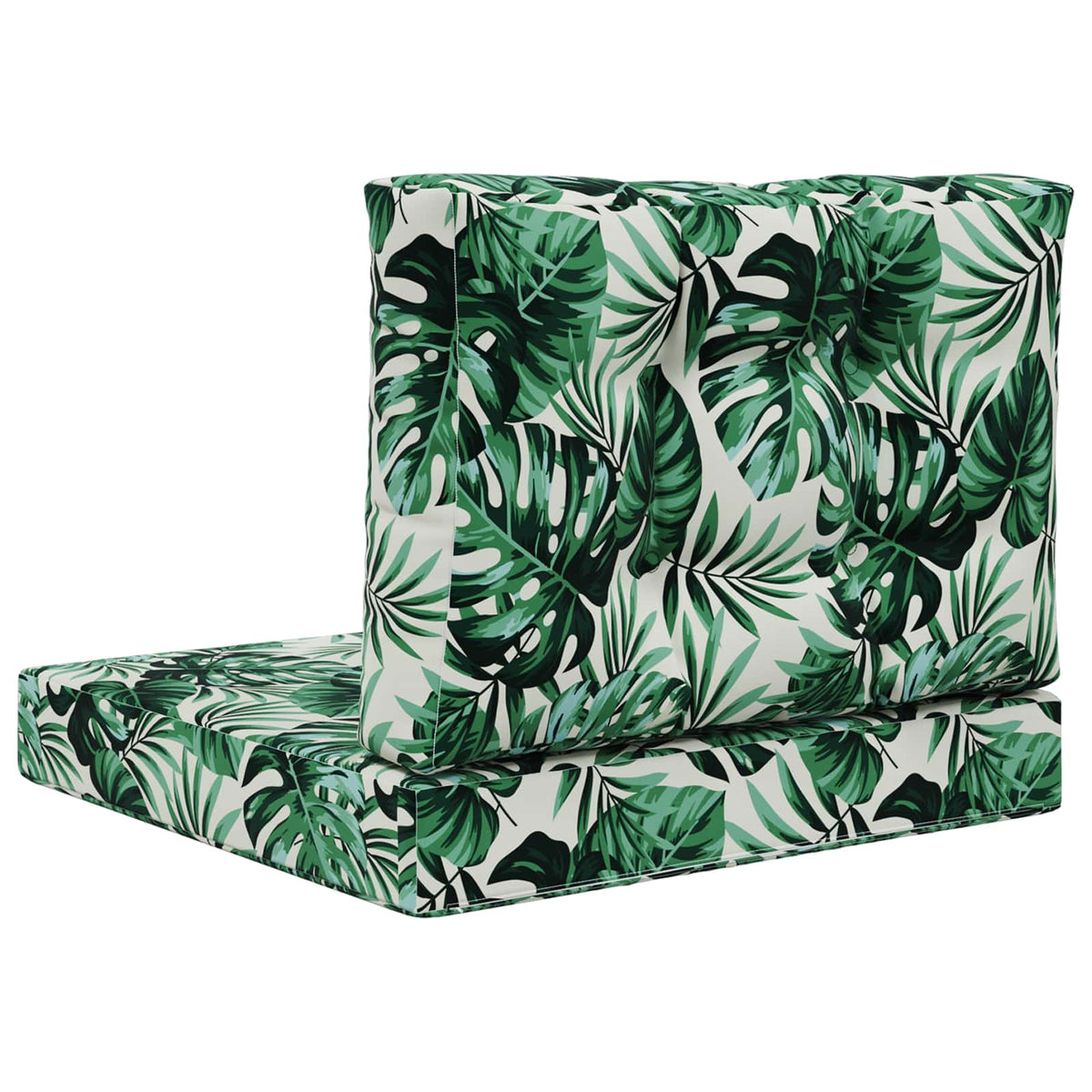 Udendørs Sofa Pude Polyester Bladmønster 60 x 60 cm Bladmønster