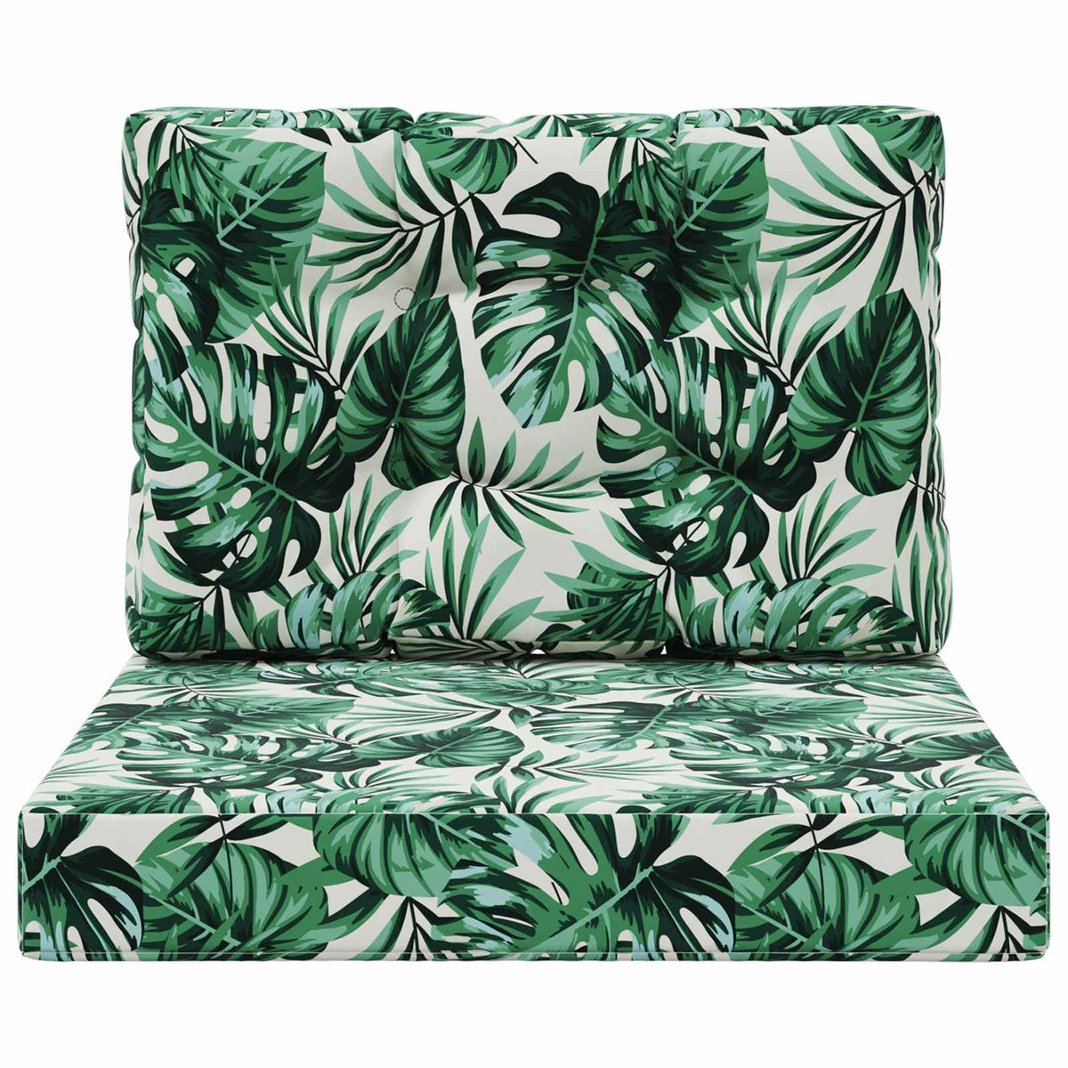 Udendørs Sofa Pude Polyester Bladmønster 60 x 60 cm Bladmønster