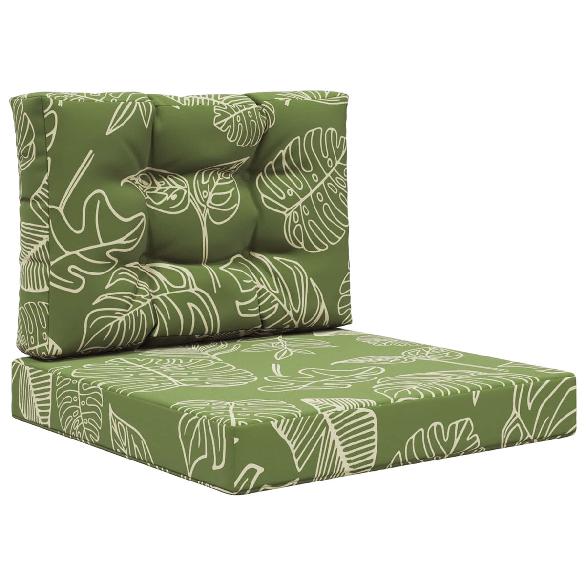Udendørs Sofa Pude Polyester Bladdesign 60 x 60 cm Bladdesign
