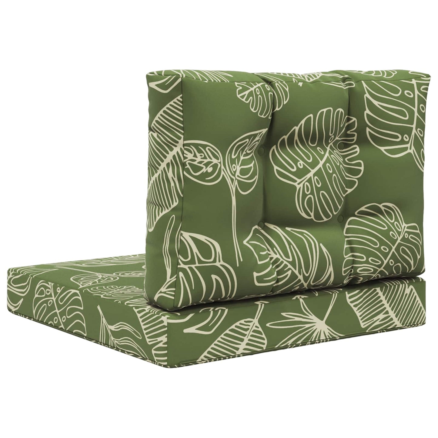 Udendørs Sofa Pude Polyester Bladdesign 60 x 60 cm Bladdesign