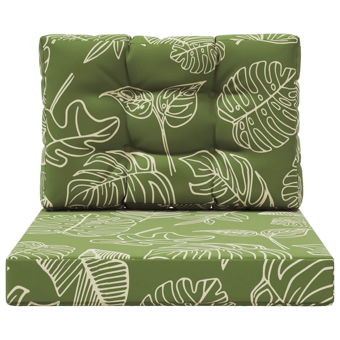 Udendørs Sofa Pude Polyester Bladdesign 60 x 60 cm Bladdesign