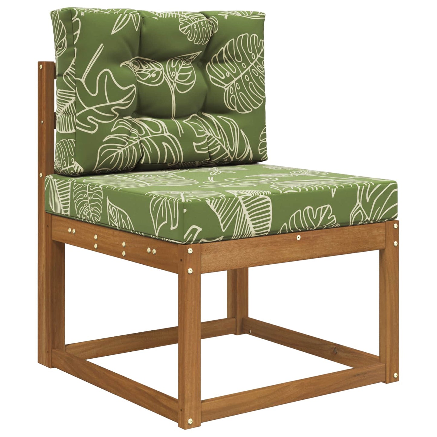 Udendørs Sofa Pude Polyester Bladdesign 60 x 60 cm Bladdesign