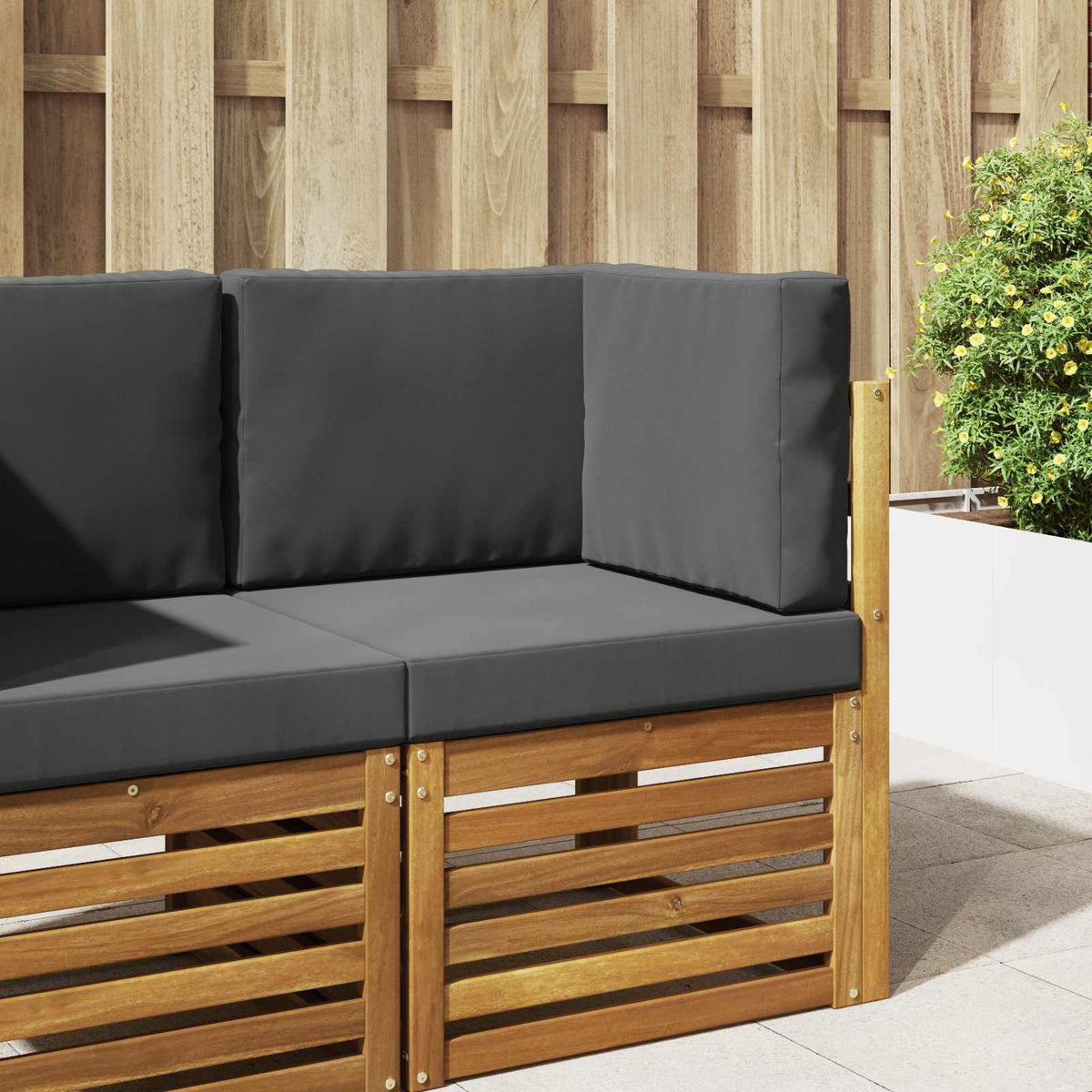 Udendørs Sofa Pude Polyester Antracit 60 x 60 cm