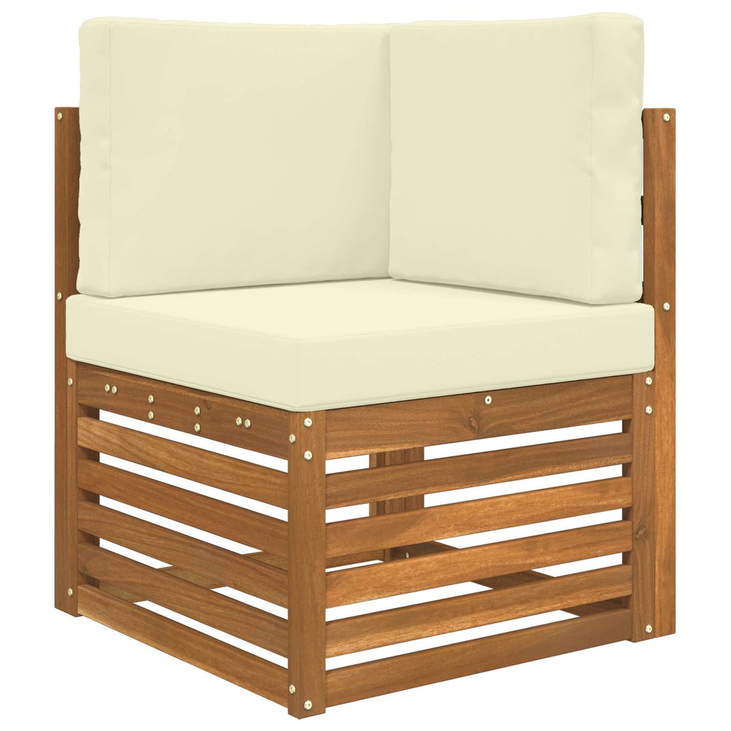 Udendørs Sofa Pude Polyester Cremefarvet 60 x 60 cm