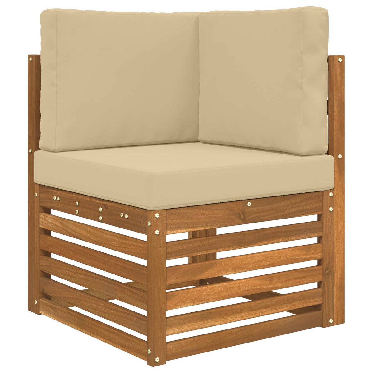 Udendørs Sofa Pude Polyester Beige 60 x 60 cm