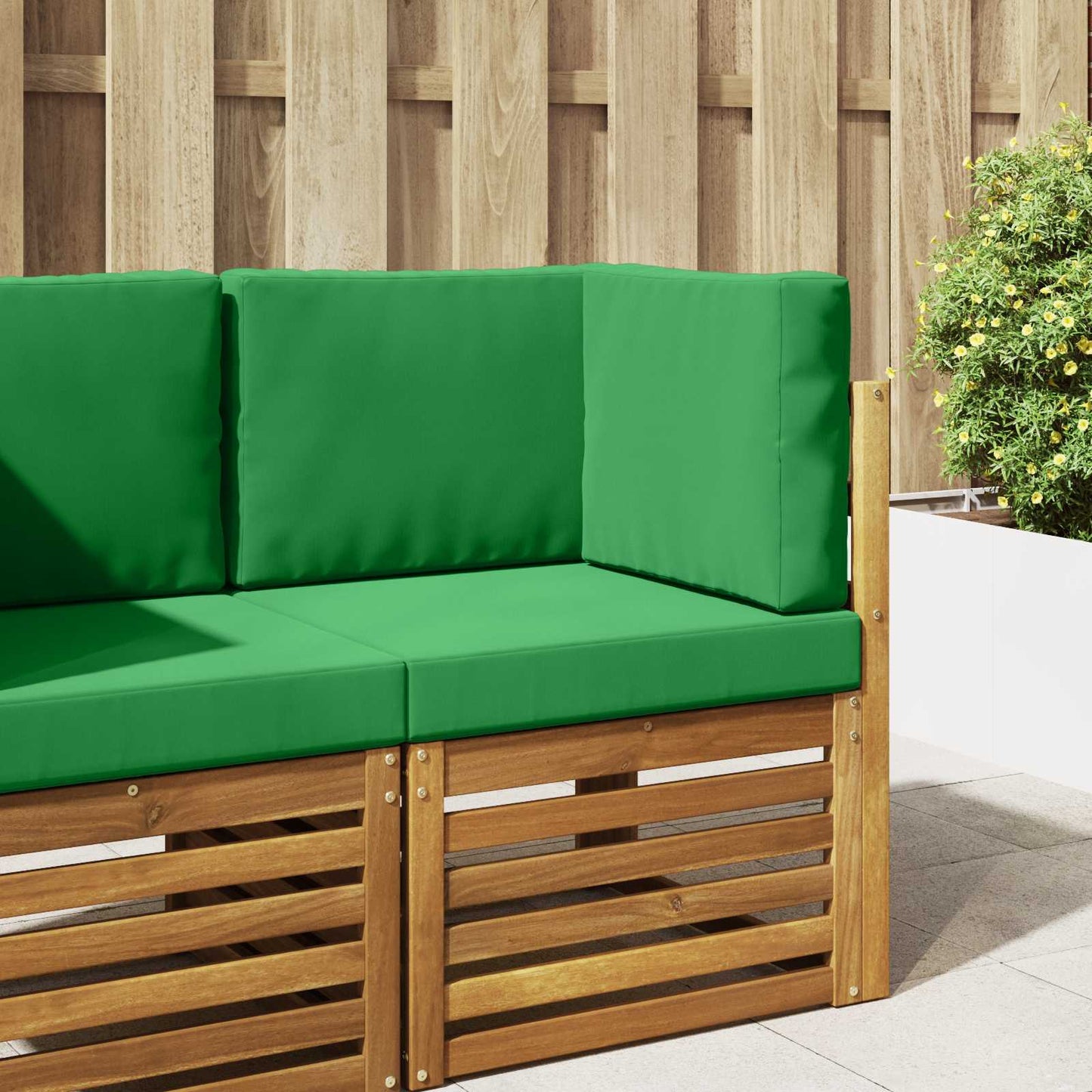 Udendørs Sofa Pude Polyester Grøn 60 x 60 cm