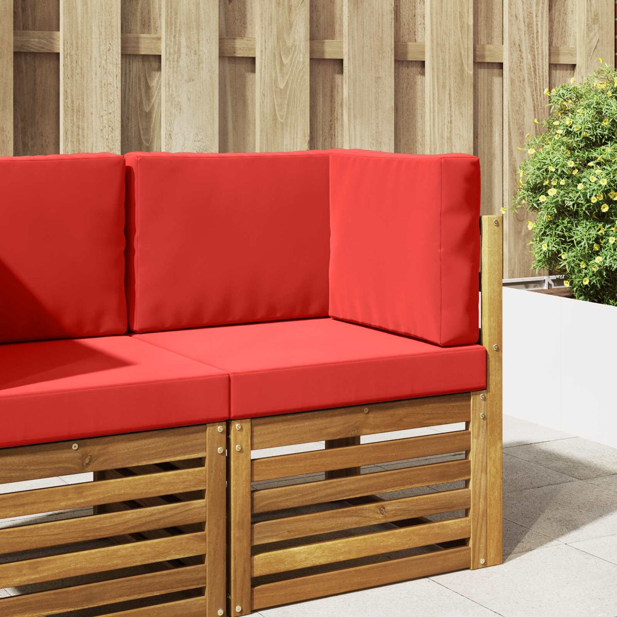 Udendørs Sofa Pude Polyester Rød 60 x 60 cm