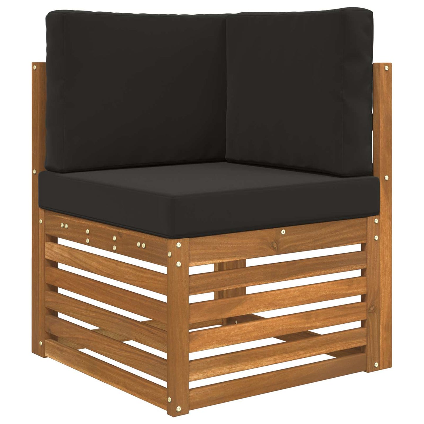 Udendørs Sofa Pude Polyester Sort 60 x 60 cm