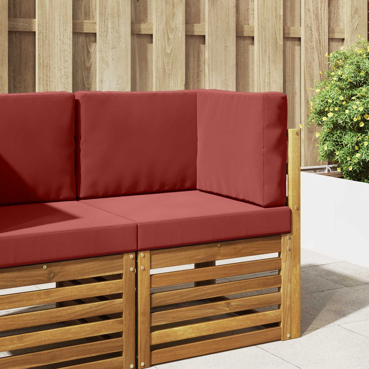 Udendørs Sofa Pude Polyester Vinrød 60 x 60 cm