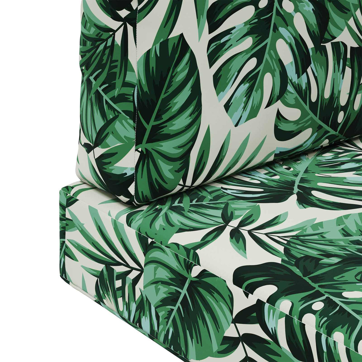 Udendørs Sofa Pude Polyester Bladmønster 60 x 60 cm Bladmønster