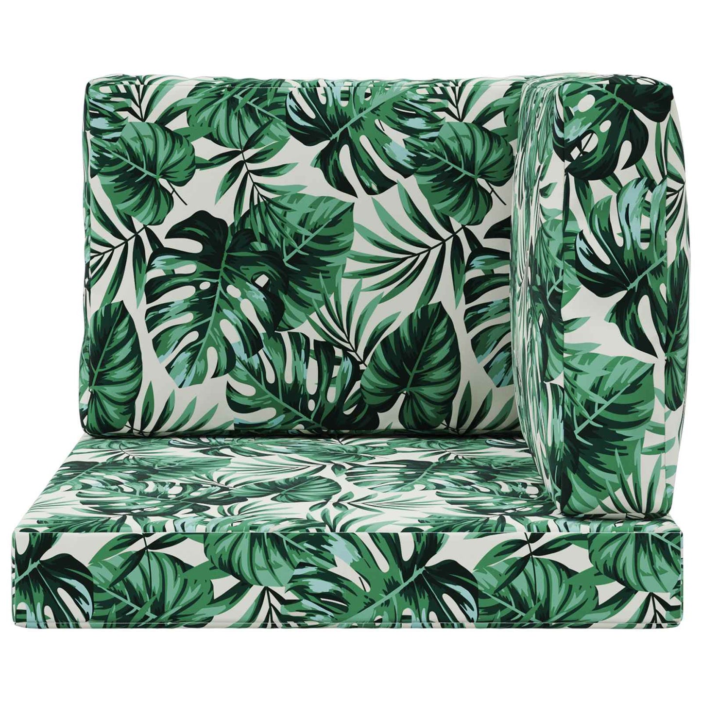 Udendørs Sofa Pude Polyester Bladmønster 60 x 60 cm Bladmønster