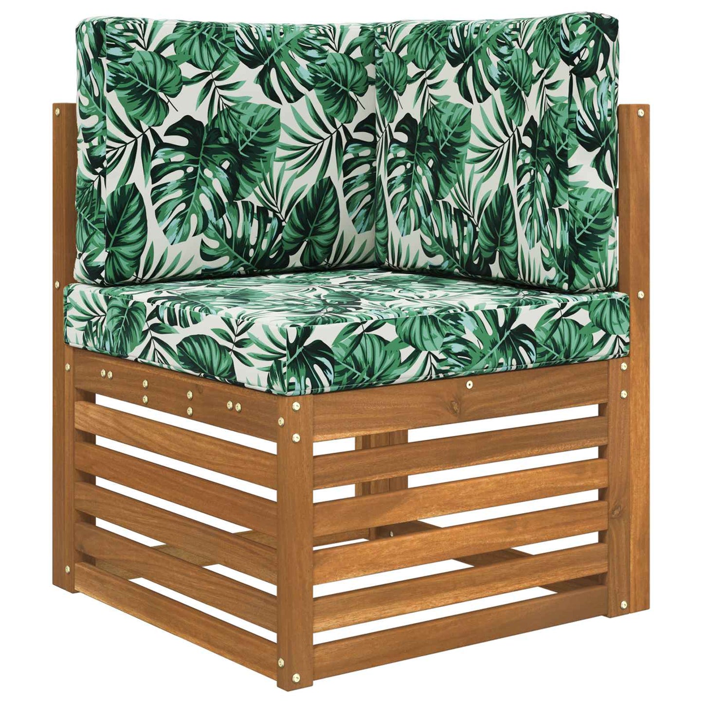 Udendørs Sofa Pude Polyester Bladmønster 60 x 60 cm Bladmønster