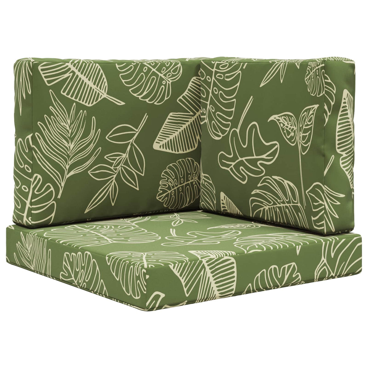 Udendørs Sofa Pude Polyester Bladdesign 60 x 60 cm Bladdesign