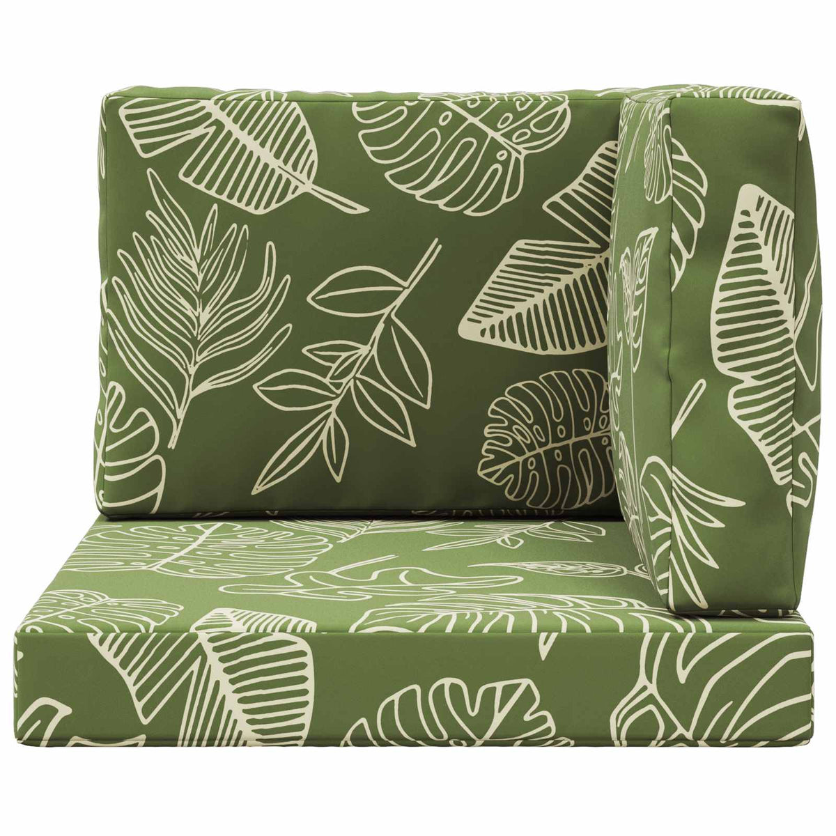 Udendørs Sofa Pude Polyester Bladdesign 60 x 60 cm Bladdesign