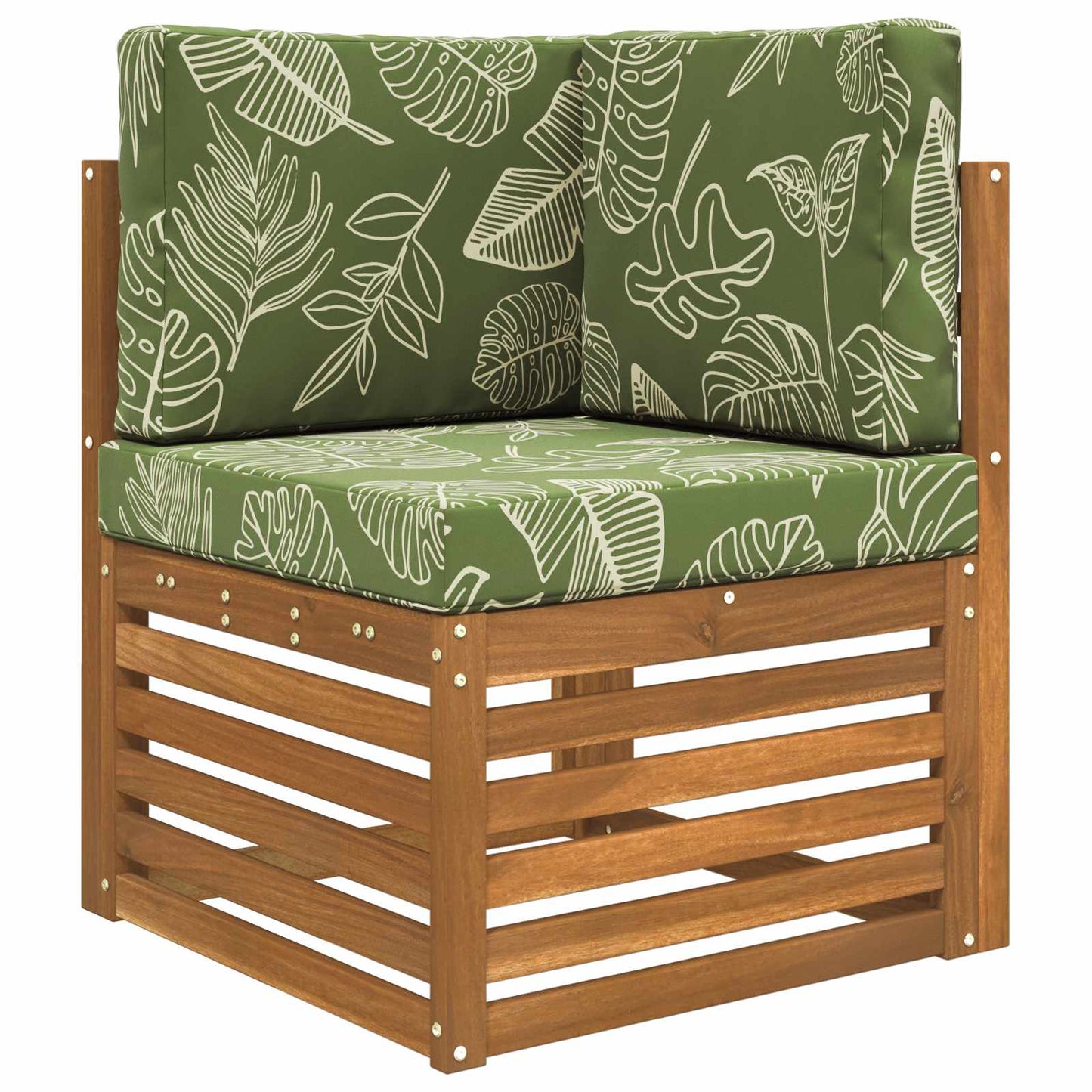 Udendørs Sofa Pude Polyester Bladdesign 60 x 60 cm Bladdesign
