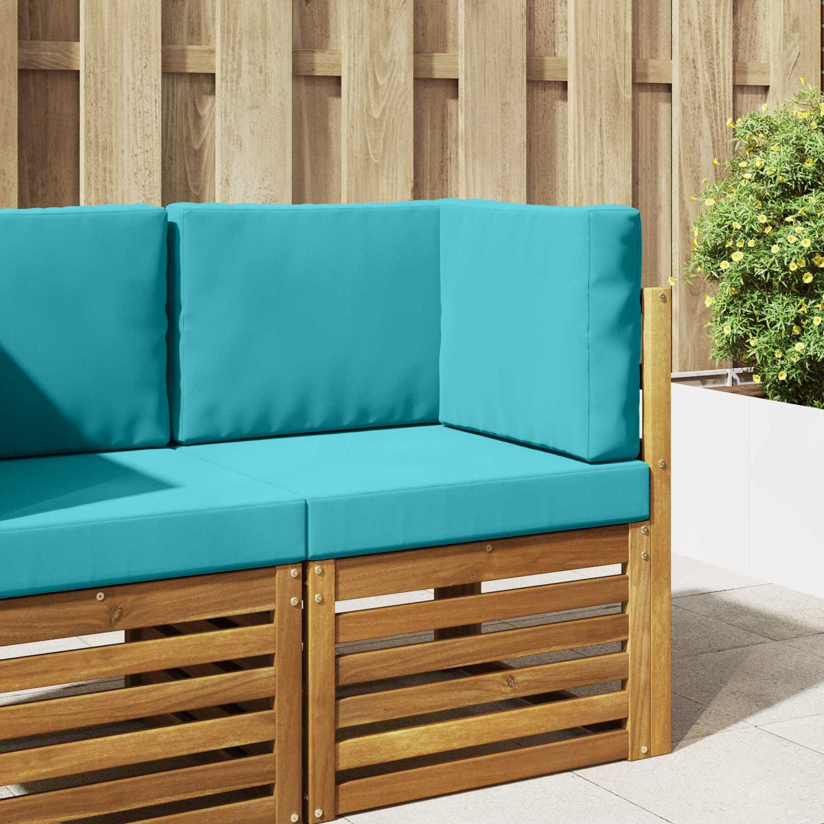 Udendørs Sofa Pude Polyester Turkis 60 x 60 cm