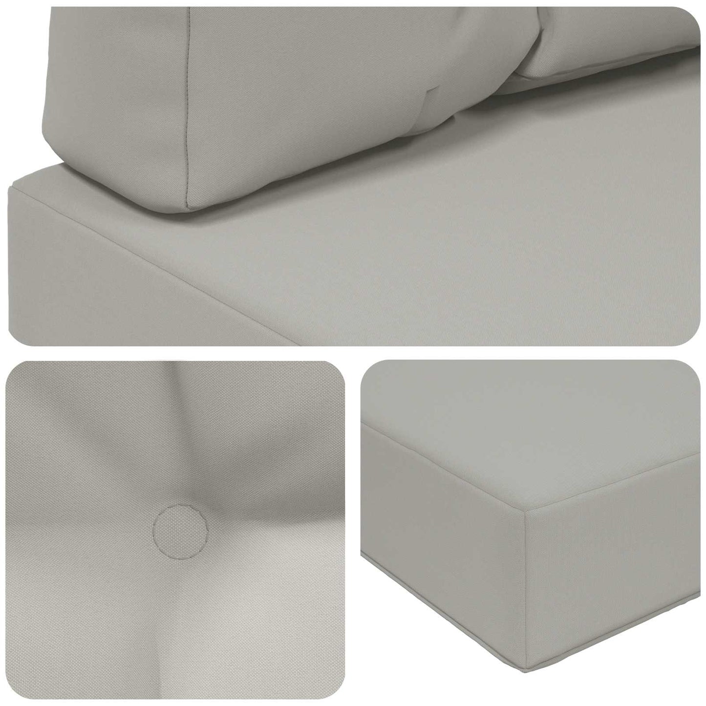 Udendørs Sofa Pude Polyester Grå 60 x 60 cm