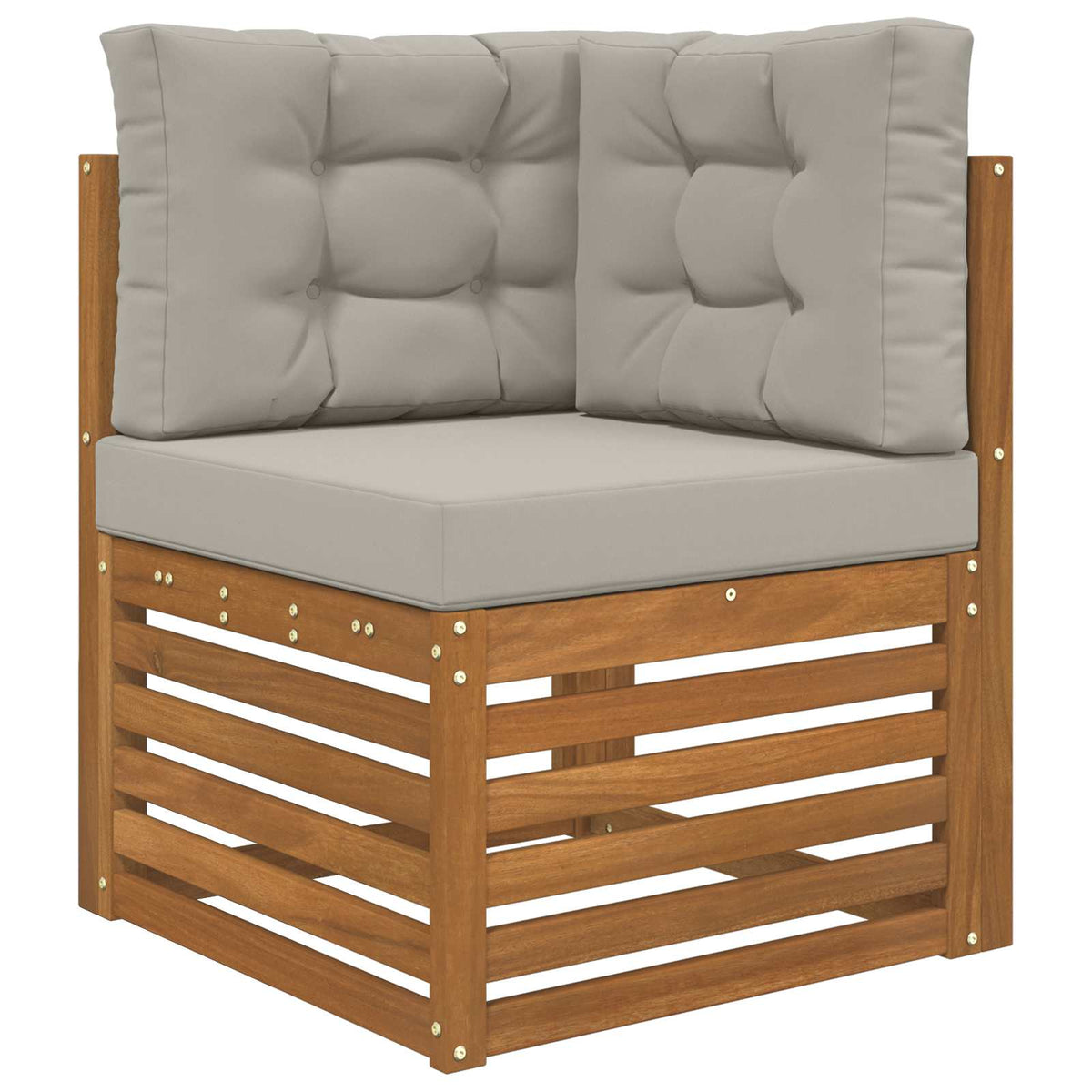 Udendørs Sofa Pude Polyester Grå 60 x 60 cm
