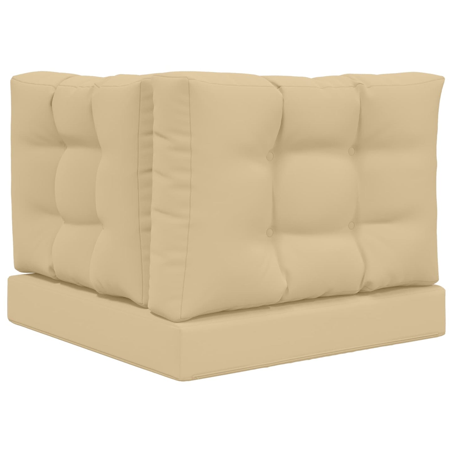 Udendørs Sofa Pude Polyester Beige 60 x 60 cm
