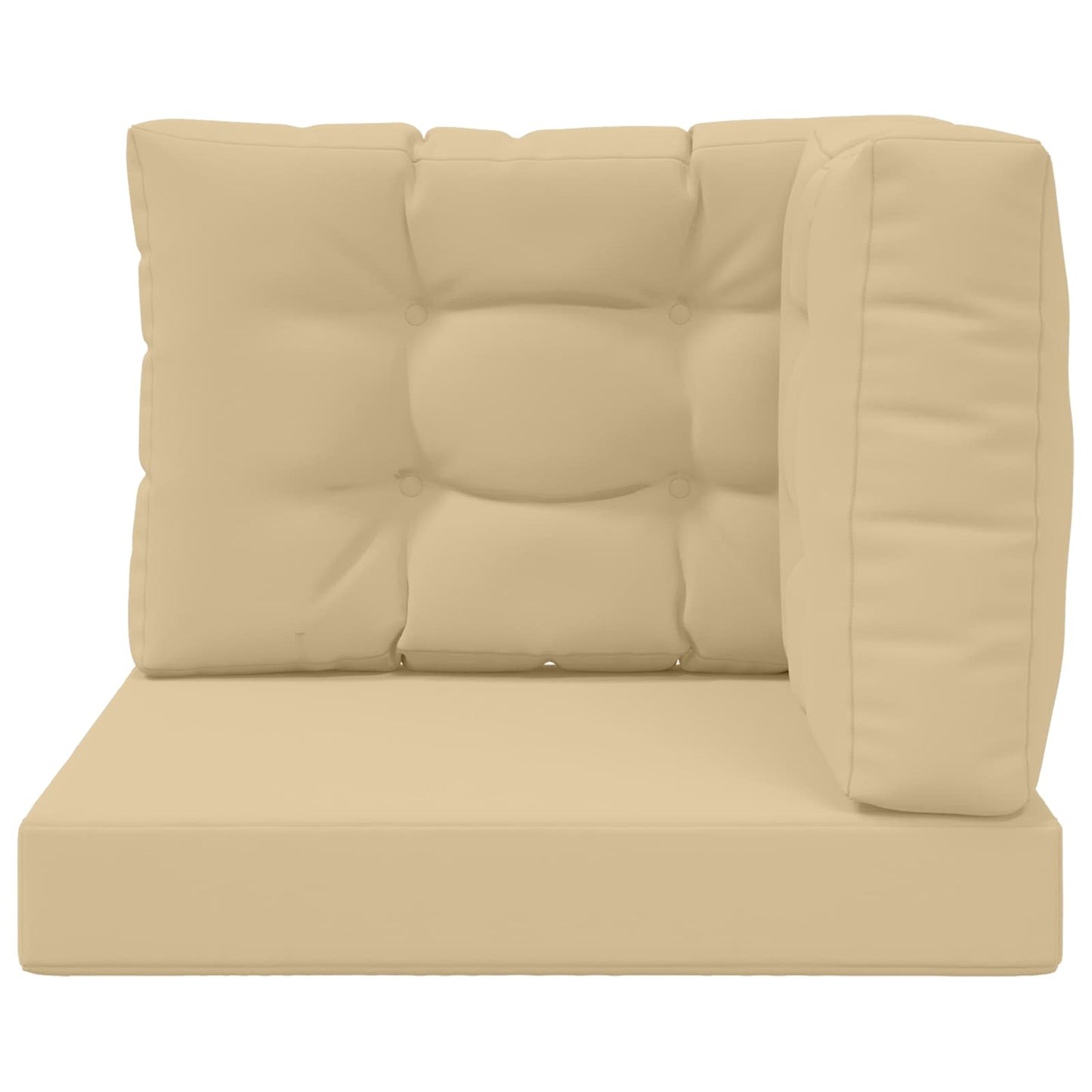 Udendørs Sofa Pude Polyester Beige 60 x 60 cm