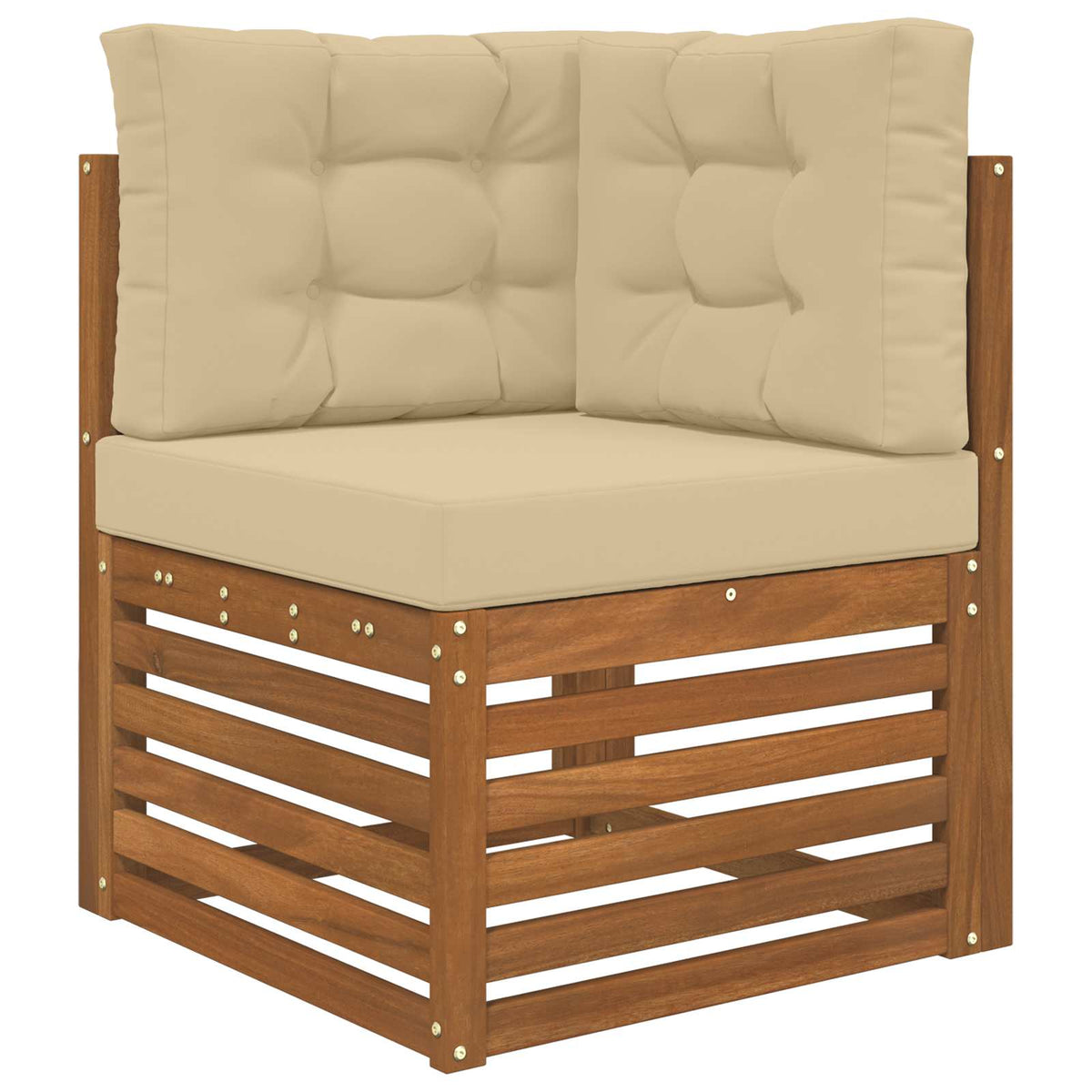 Udendørs Sofa Pude Polyester Beige 60 x 60 cm