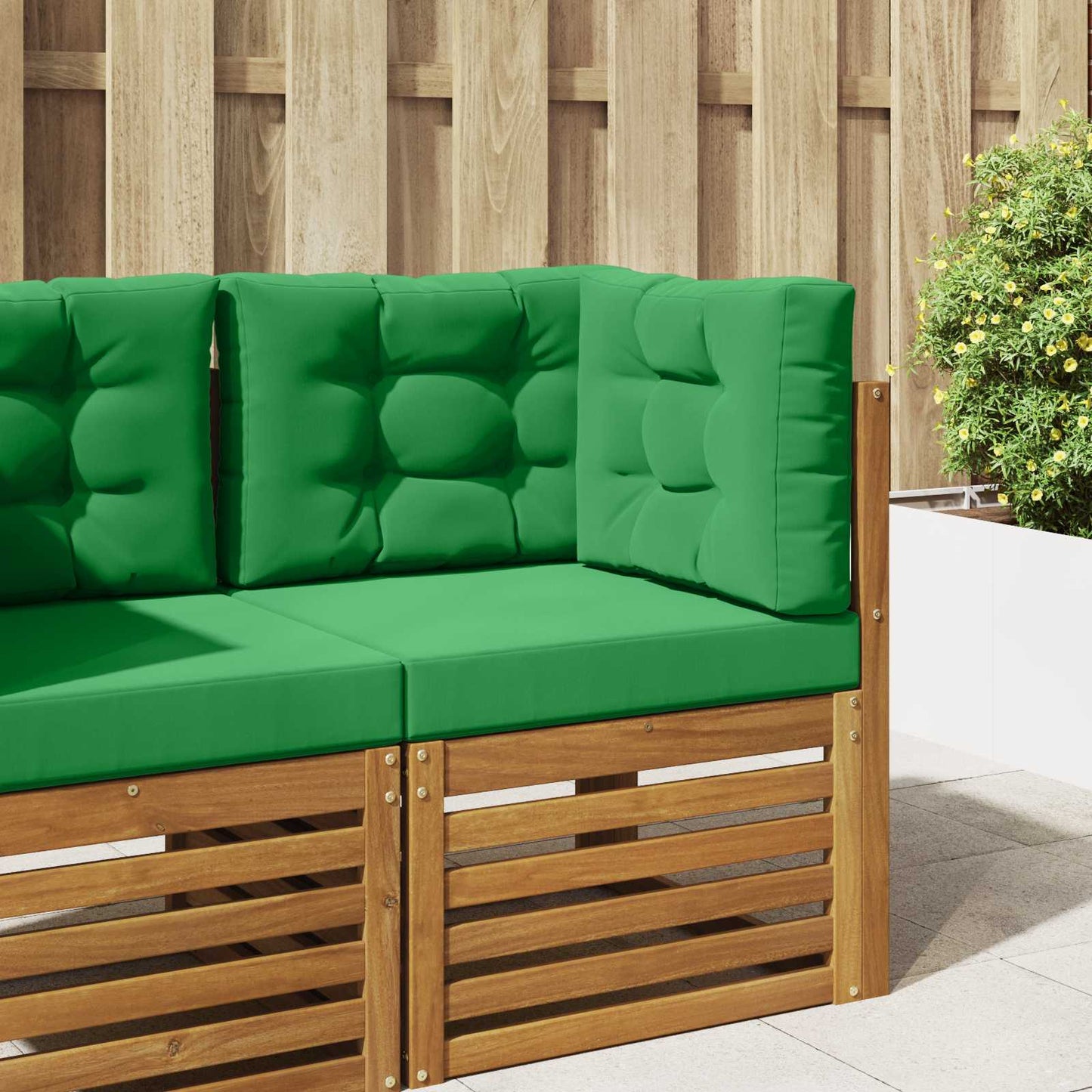 Udendørs Sofa Pude Polyester Grøn 60 x 60 cm