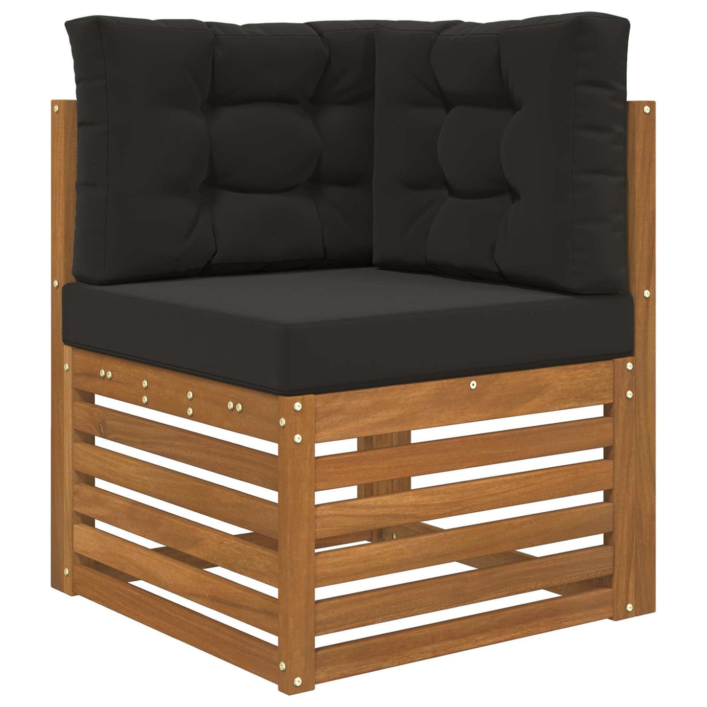 Udendørs Sofa Pude Polyester Sort 60 x 60 cm