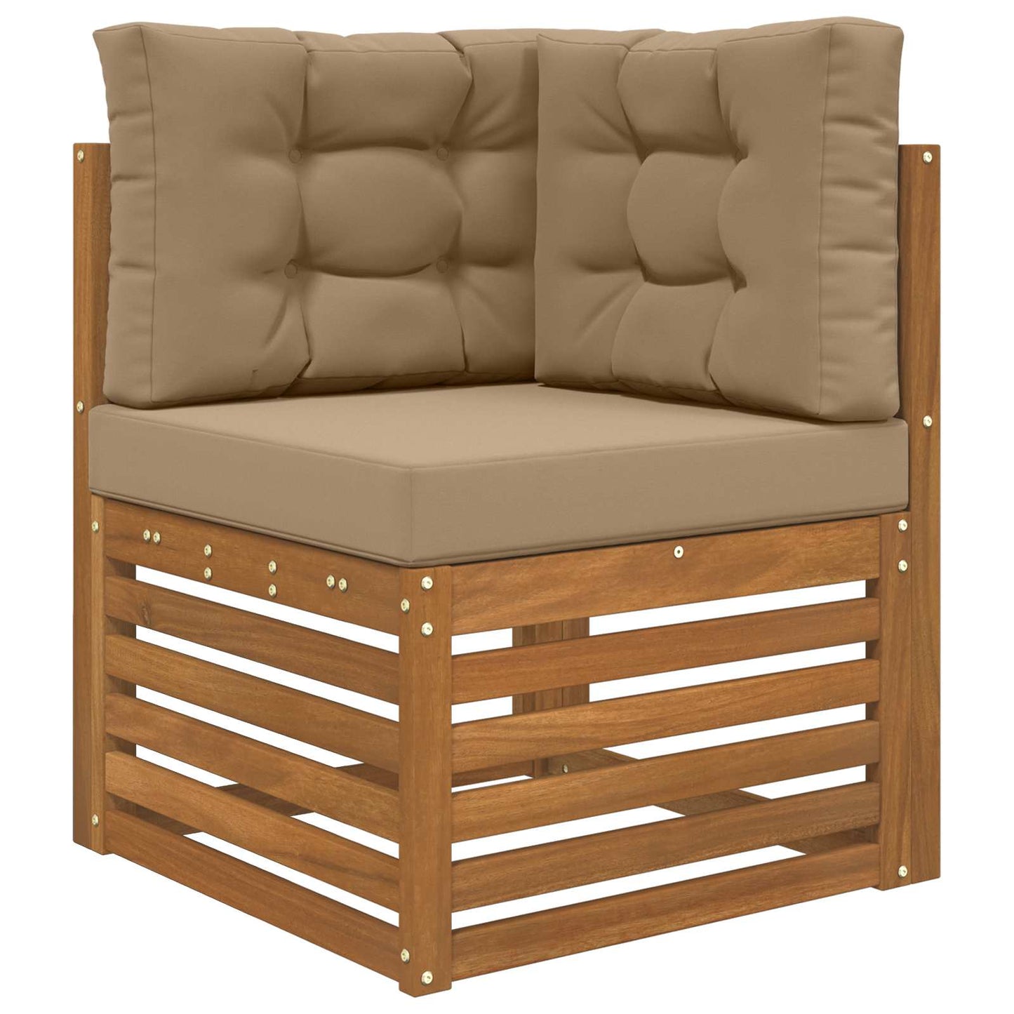 Udendørs Sofa Pude Polyester Gråbrun 60 x 60 cm