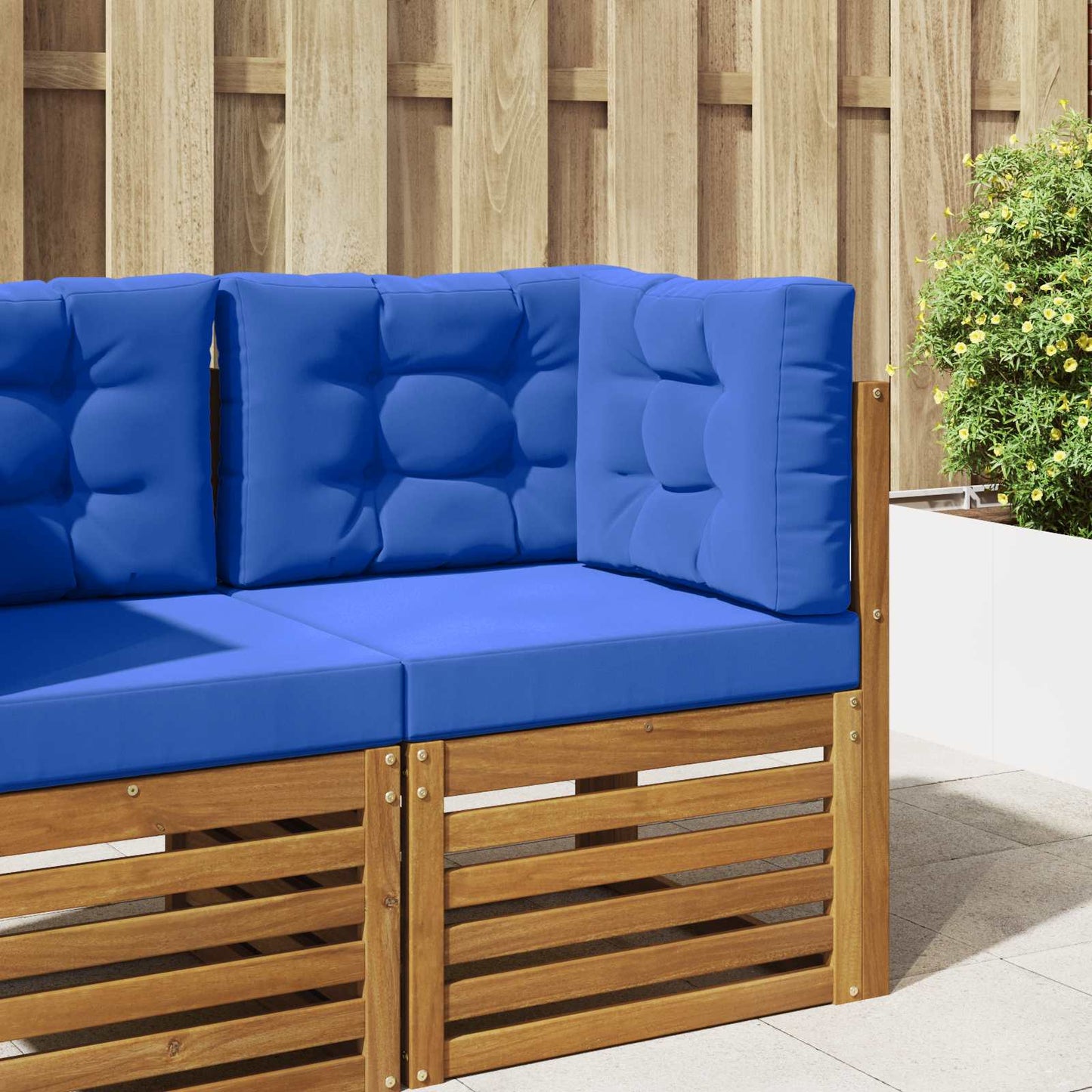Udendørs Sofa Pude Polyester Kongelig blå 60 x 60 cm