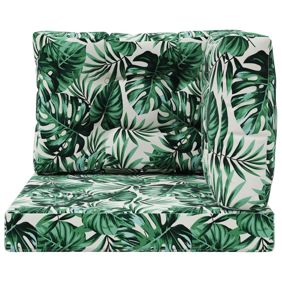 Udendørs Sofa Pude Polyester Bladmønster 60 x 60 cm Bladmønster