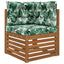 Udendørs Sofa Pude Polyester Bladmønster 60 x 60 cm Bladmønster