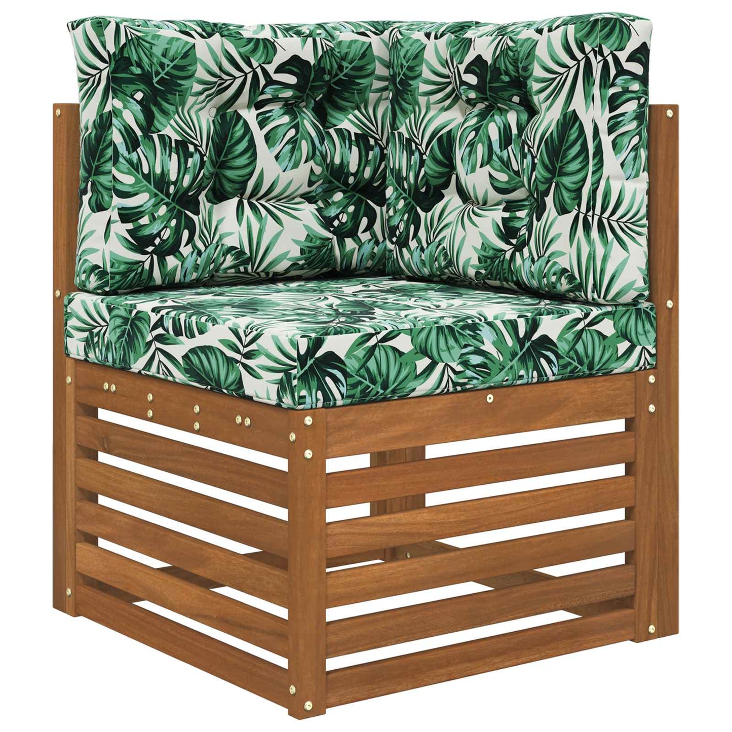 Udendørs Sofa Pude Polyester Bladmønster 60 x 60 cm Bladmønster