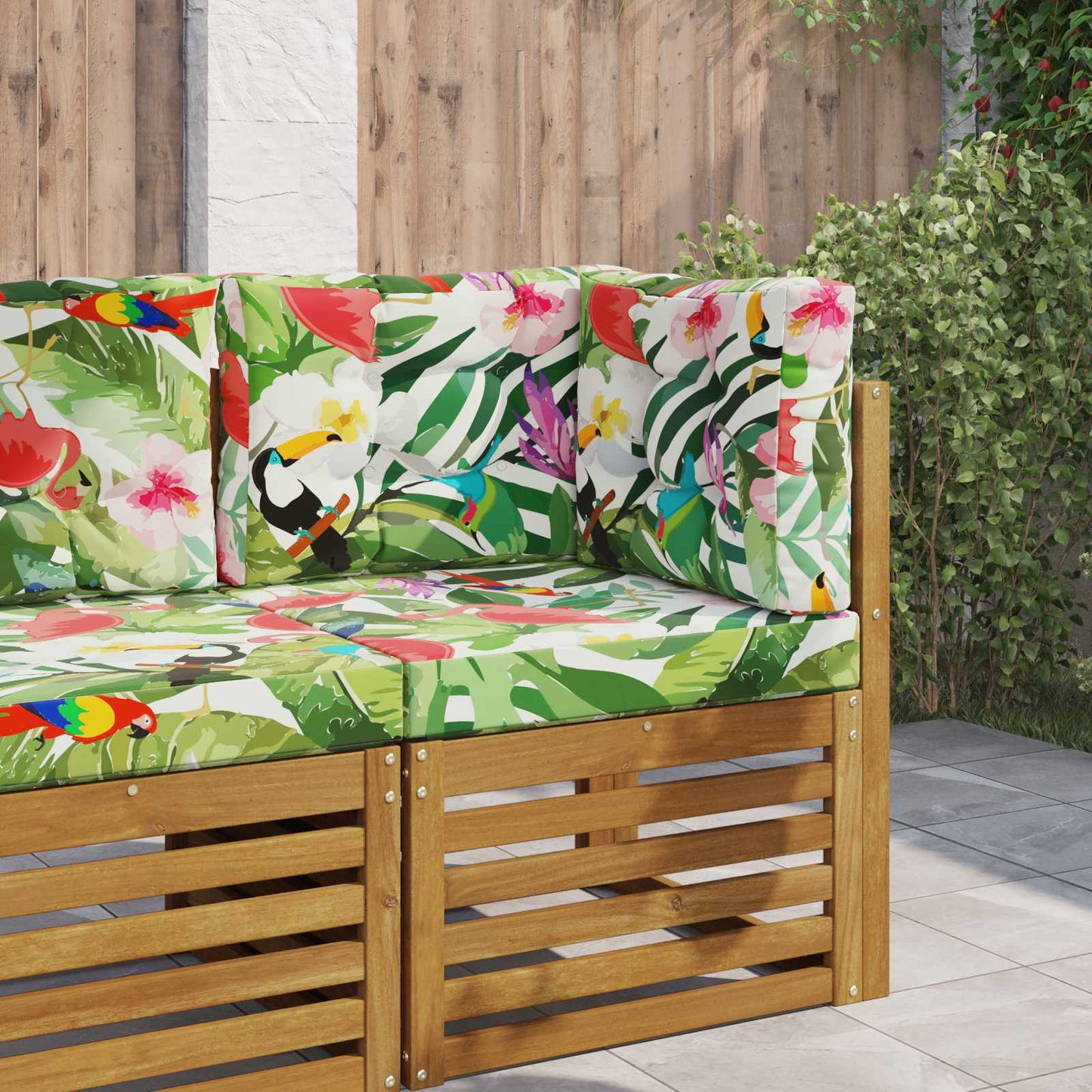 Udendørs Sofa Pude Polyester farverig 60 x 60 cm