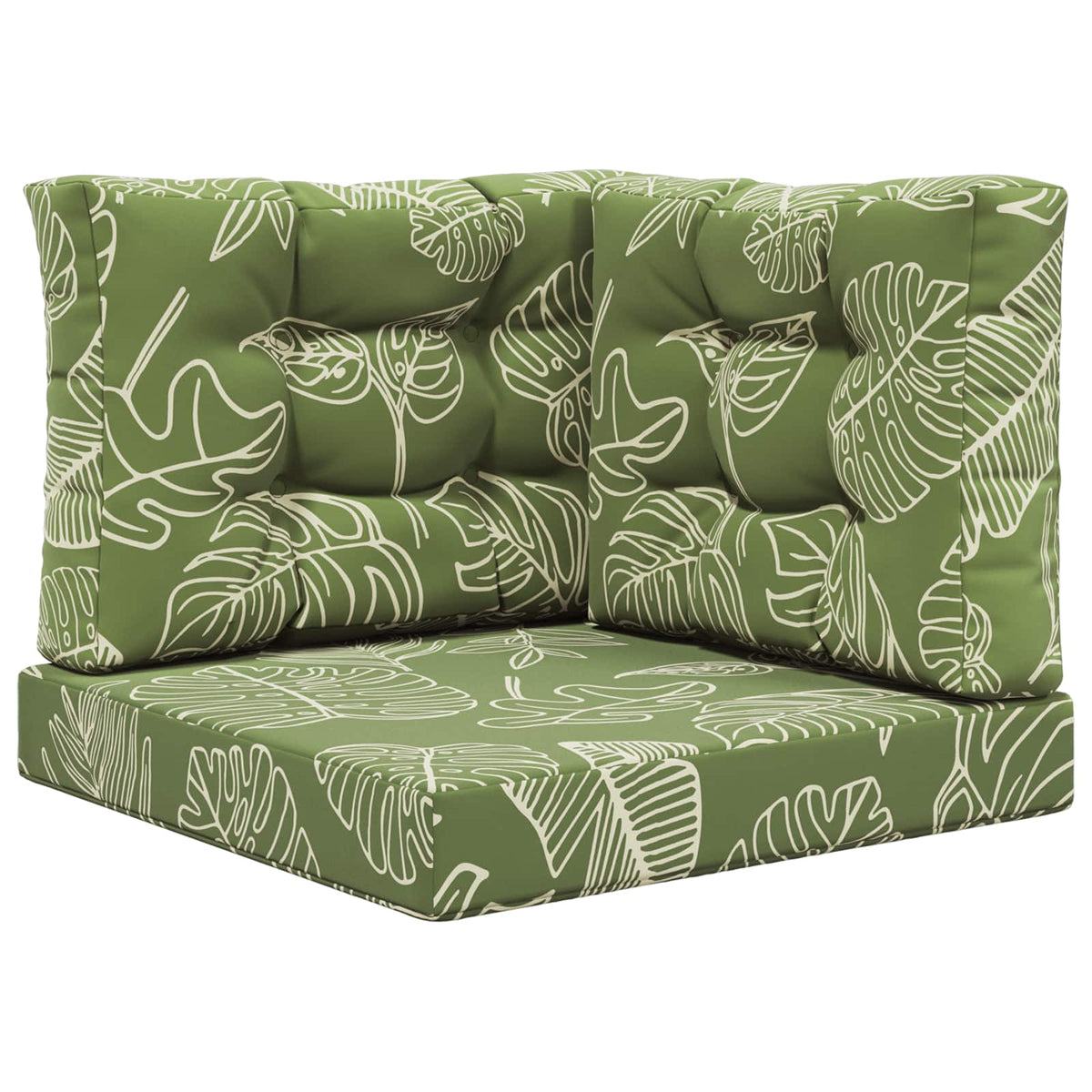 Udendørs Sofa Pude Polyester Bladdesign 60 x 60 cm Bladdesign