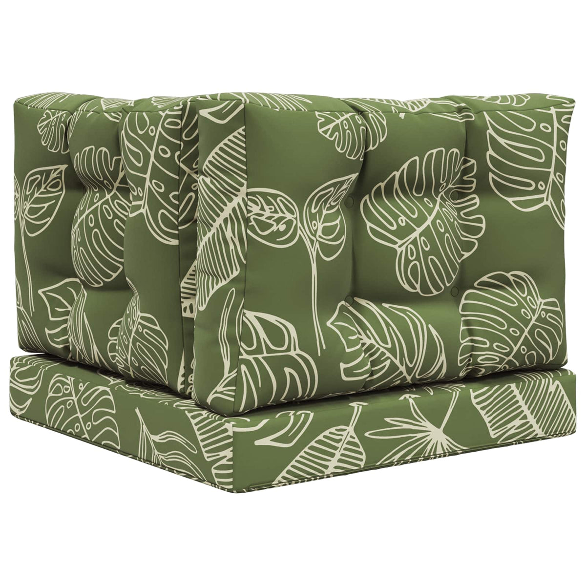 Udendørs Sofa Pude Polyester Bladdesign 60 x 60 cm Bladdesign