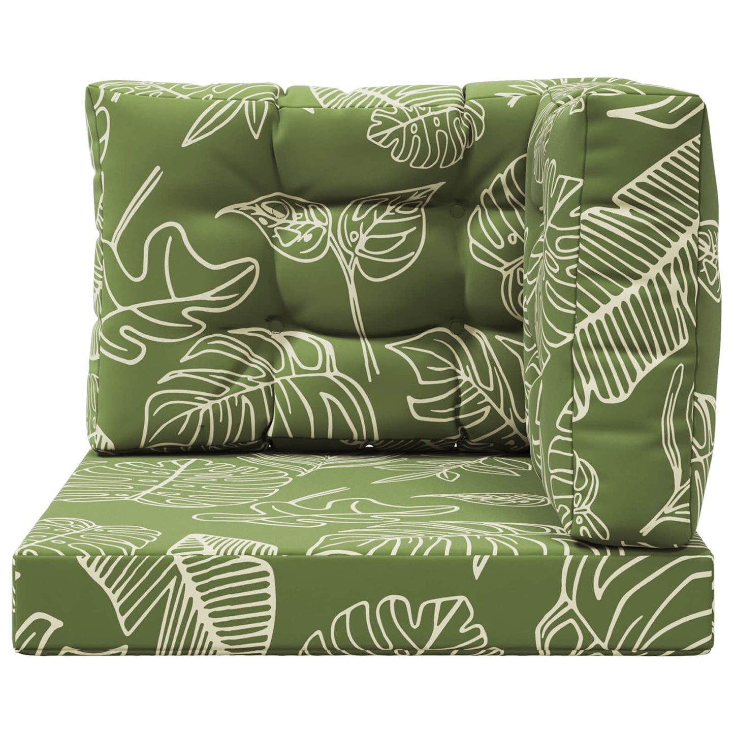 Udendørs Sofa Pude Polyester Bladdesign 60 x 60 cm Bladdesign