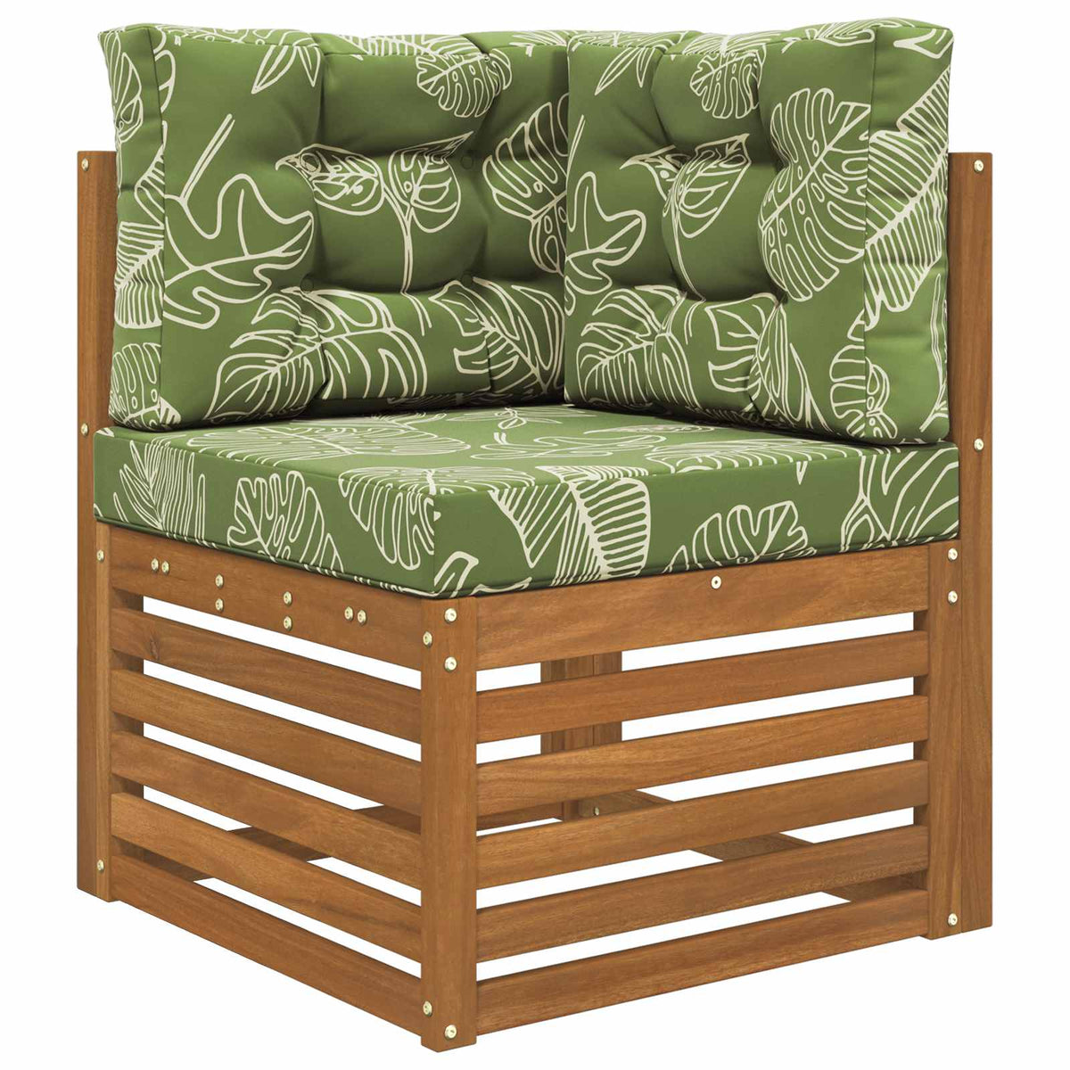 Udendørs Sofa Pude Polyester Bladdesign 60 x 60 cm Bladdesign
