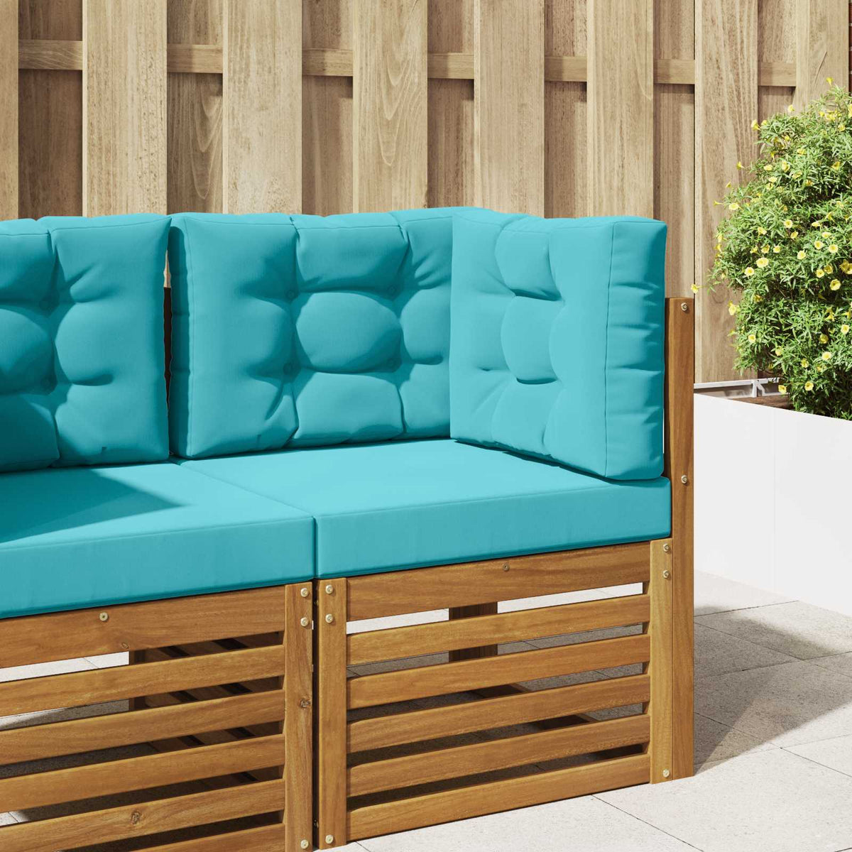 Udendørs Sofa Pude Polyester Turkis 60 x 60 cm