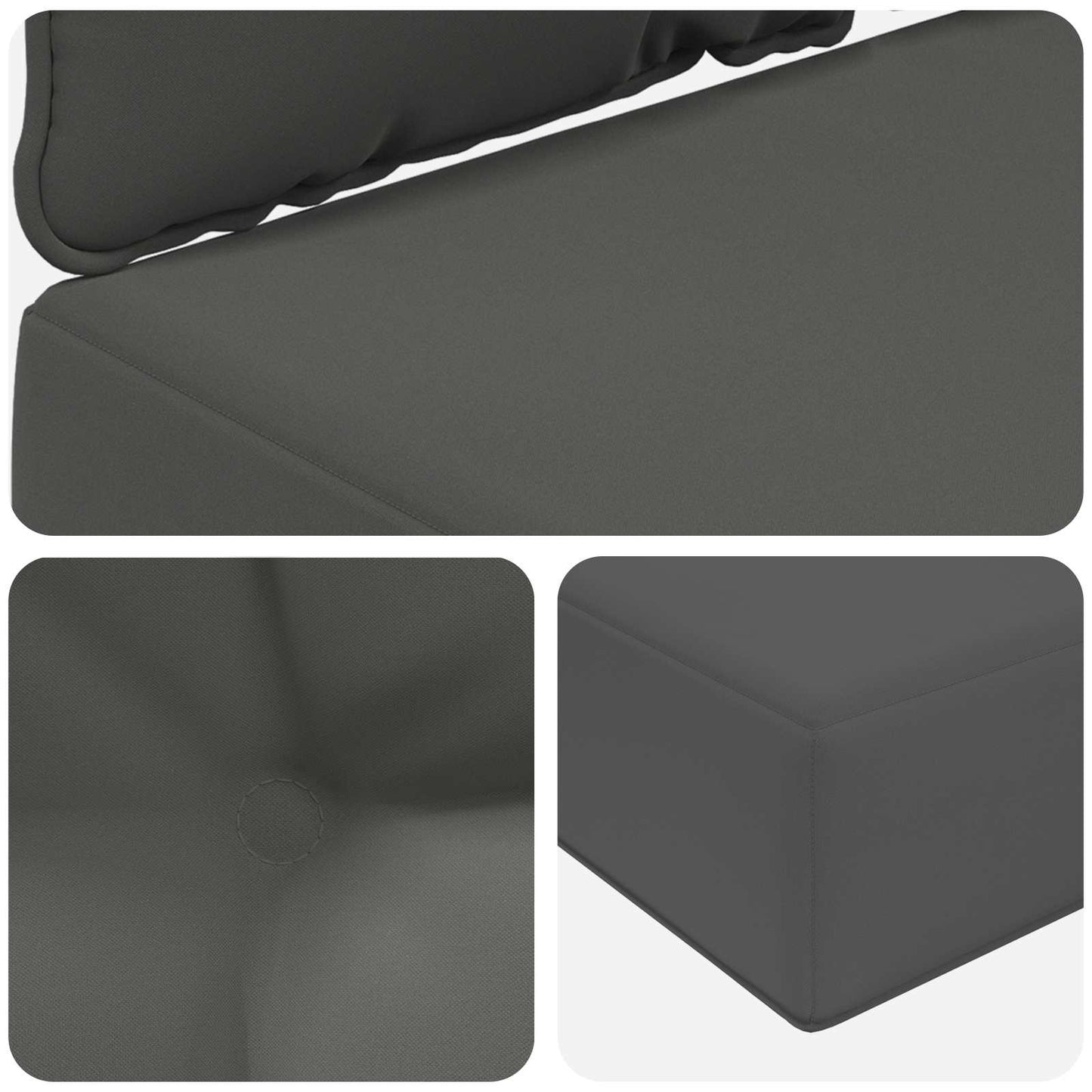 Udendørs Sofa Pude Polyester Antracit 60 x 50,5 cm