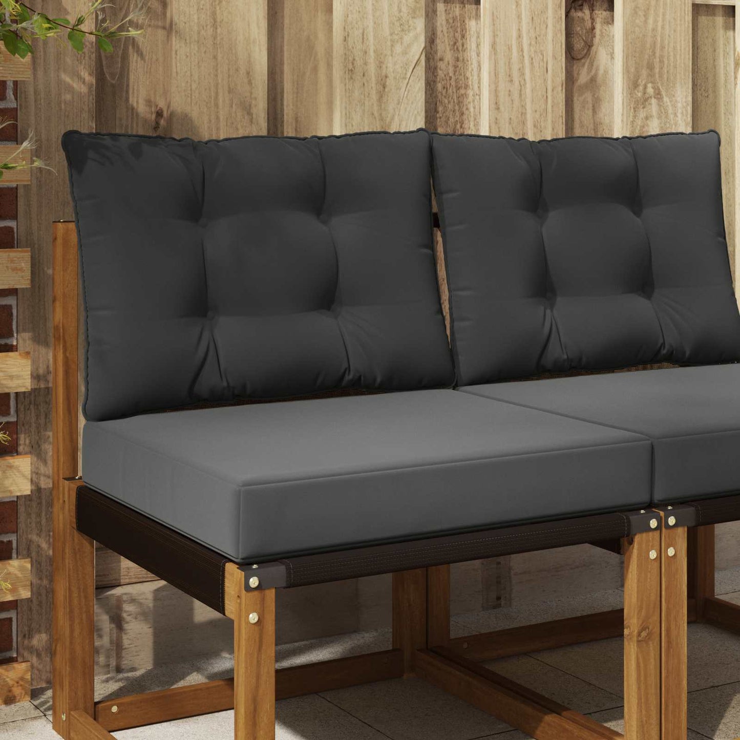 Udendørs Sofa Pude Polyester Antracit 60 x 50,5 cm