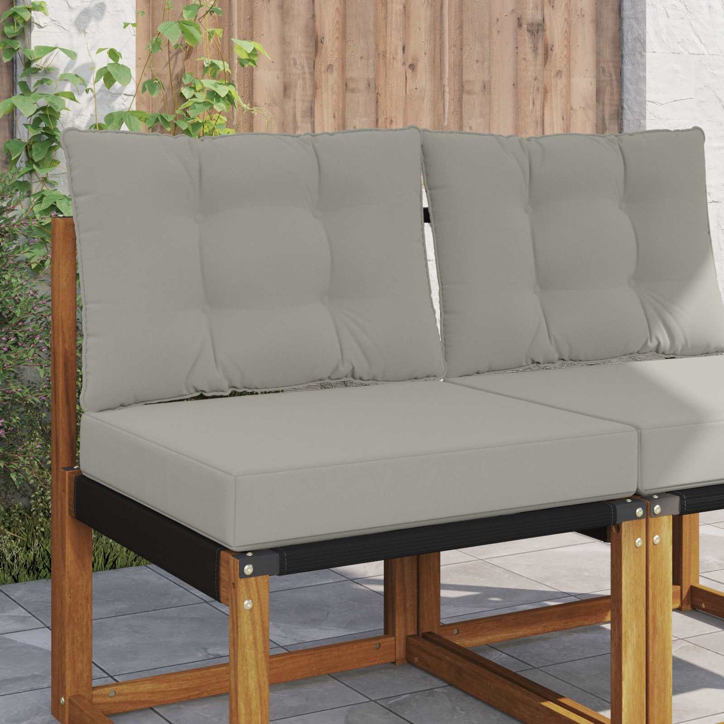 Udendørs Sofa Pude Polyester Grå 60 x 50,5 cm