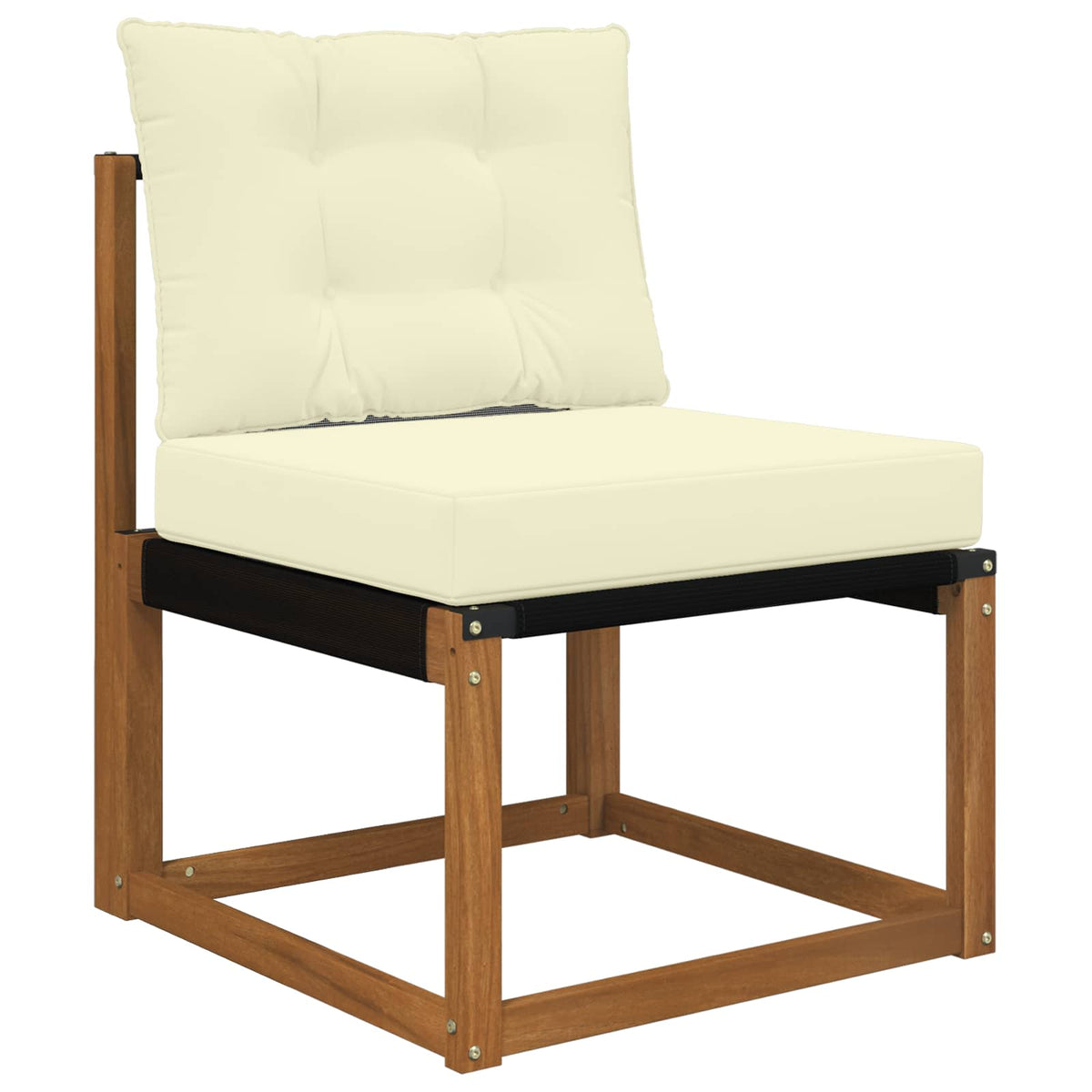 Udendørs Sofa Pude Polyester Cremefarvet 60 x 50,5 cm