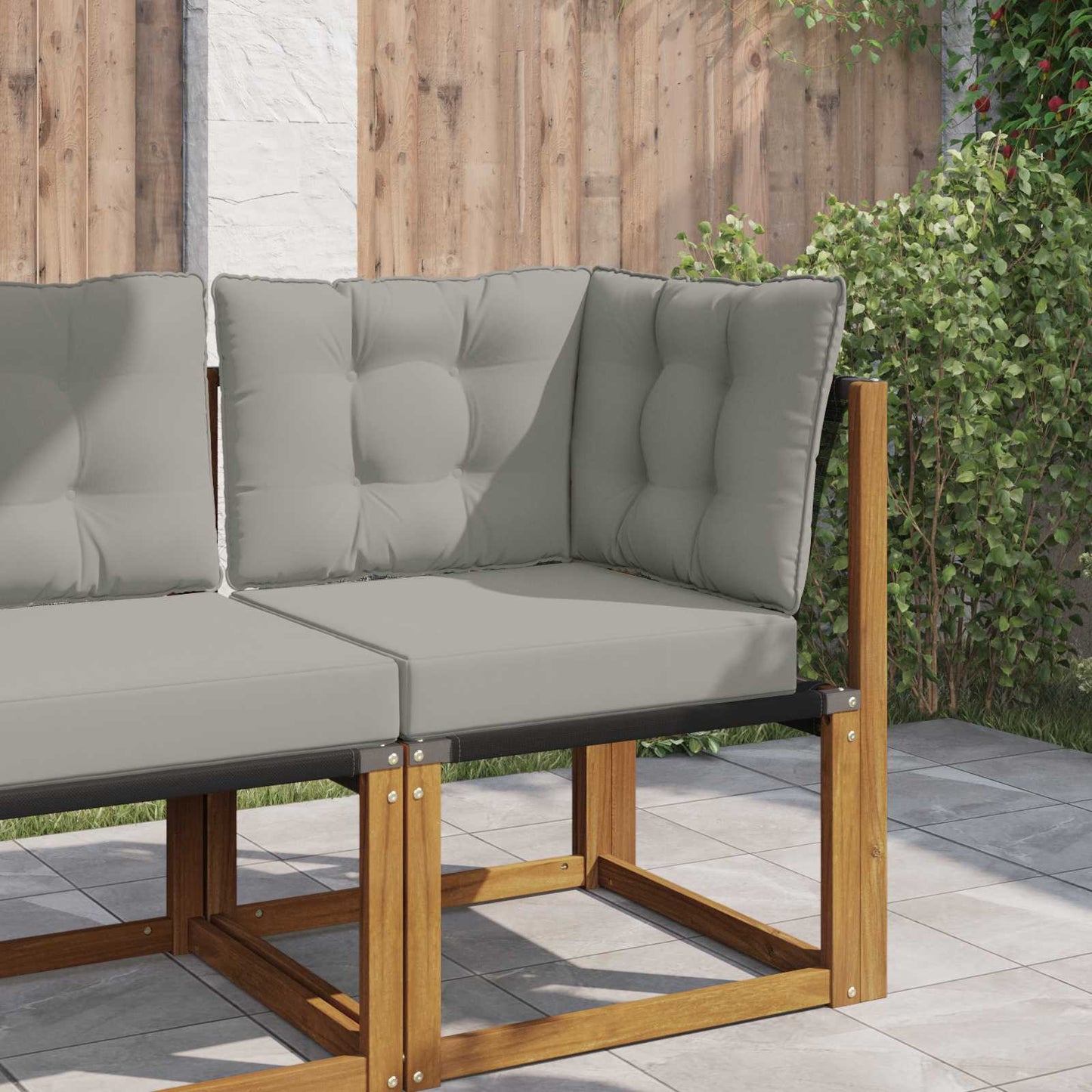 Udendørs Sofa Pude Polyester Grå 50,5 x 50,5 cm