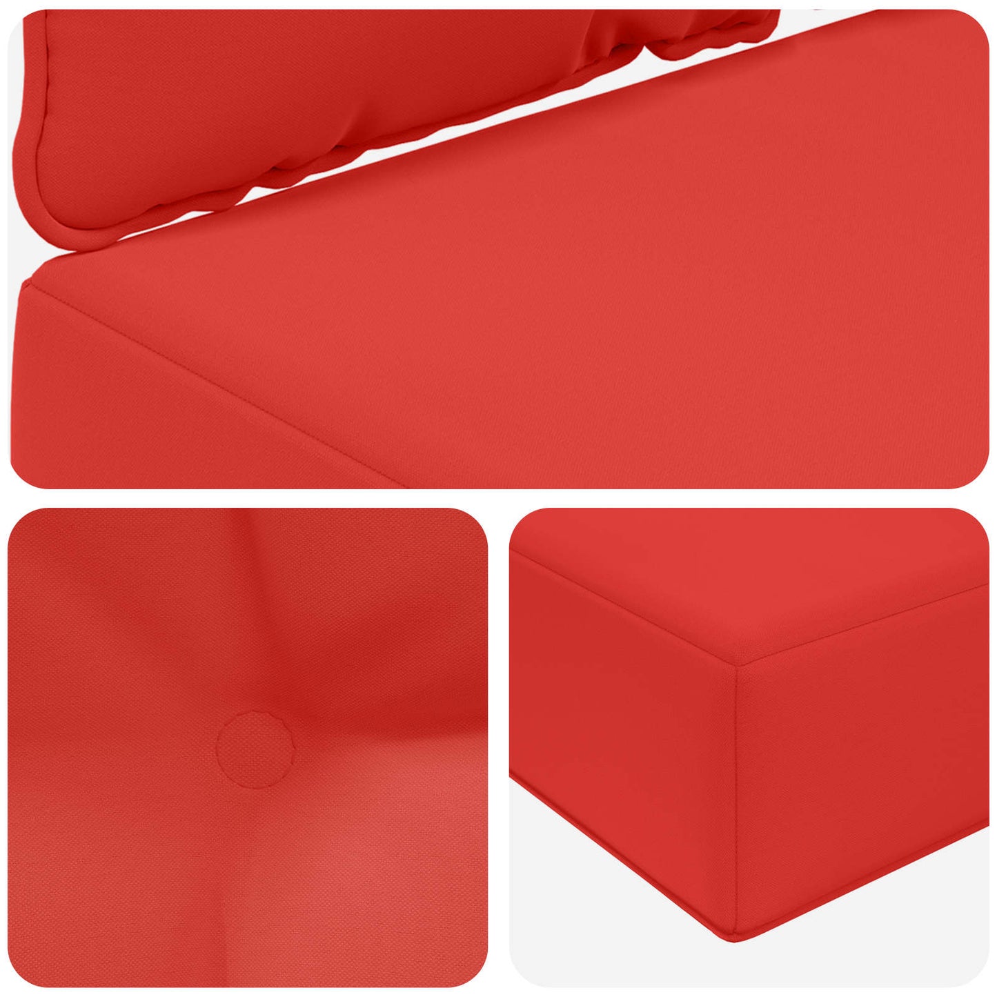 Udendørs Sofa Pude Polyester Rød 50,5 x 50,5 cm