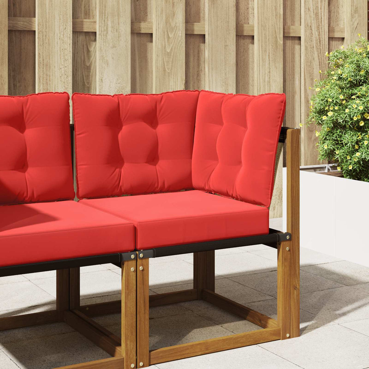 Udendørs Sofa Pude Polyester Rød 50,5 x 50,5 cm