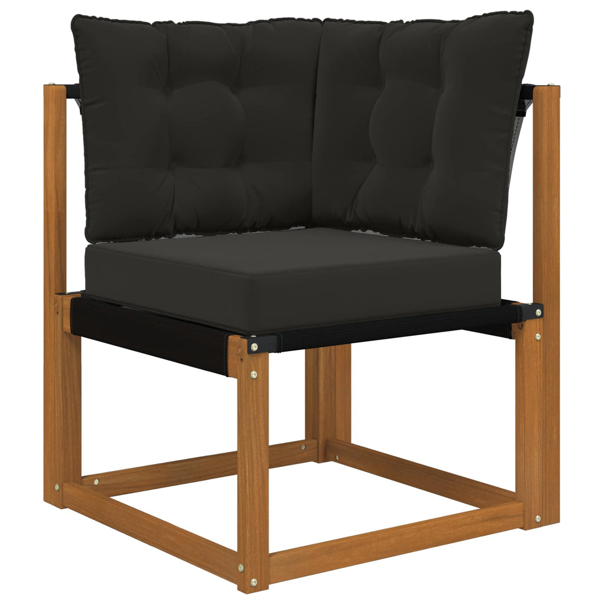 Udendørs Sofa Pude Polyester Sort 50,5 x 50,5 cm