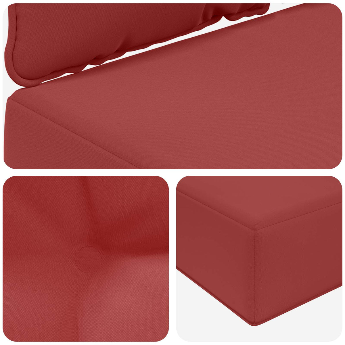 Udendørs Sofa Pude Polyester Vinrød 50,5 x 50,5 cm