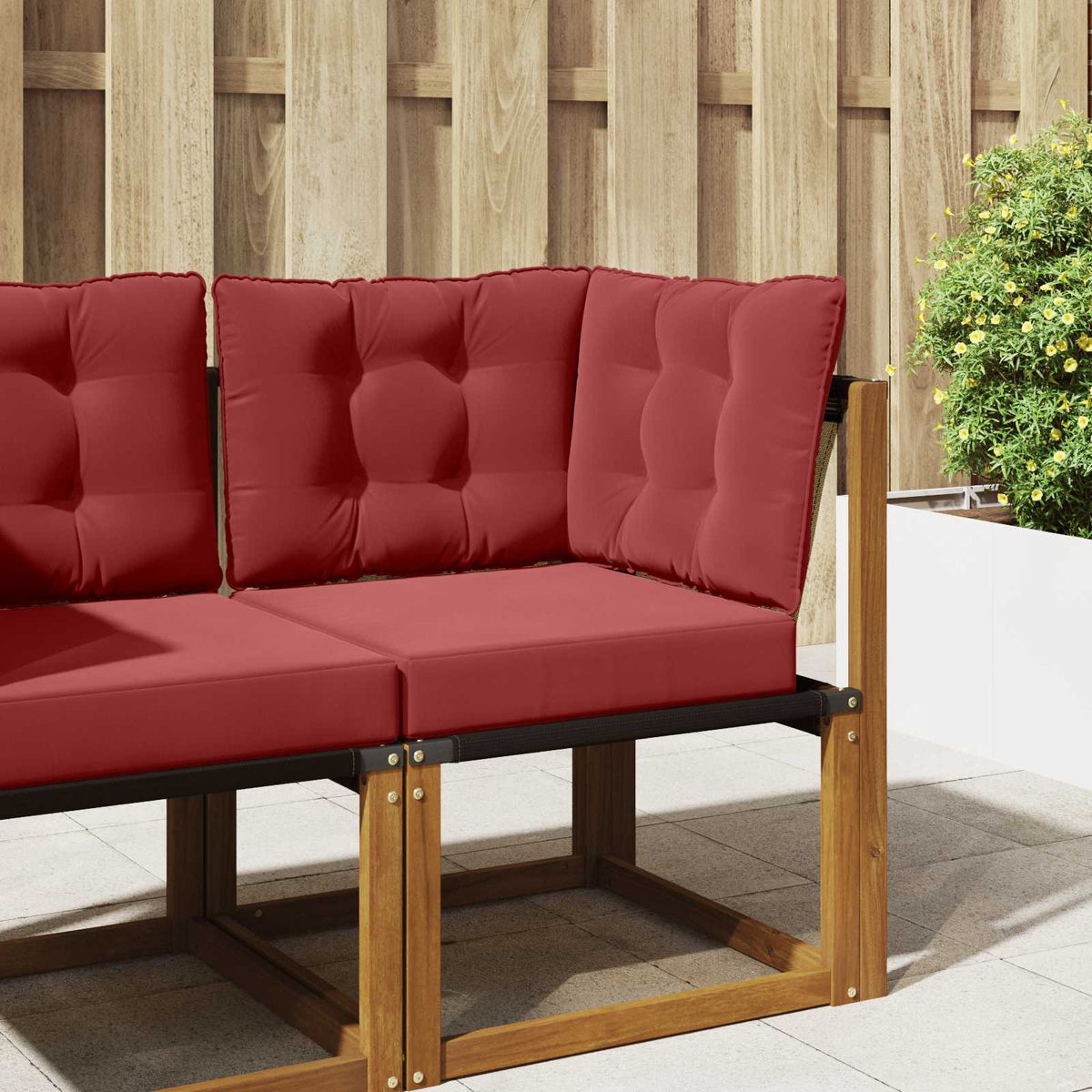 Udendørs Sofa Pude Polyester Vinrød 50,5 x 50,5 cm