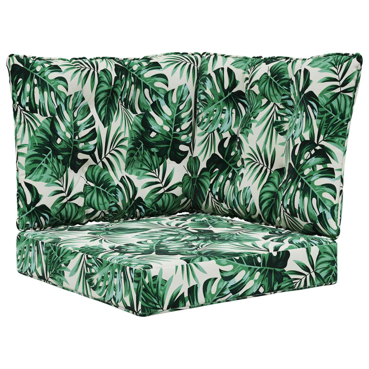 Udendørs Sofa Pude Polyester Bladmønster 50,5 x 50,5 cm